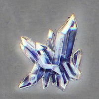 an image of a crystal on a gray background
