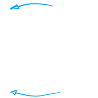 a blue arrow pointing to a black background